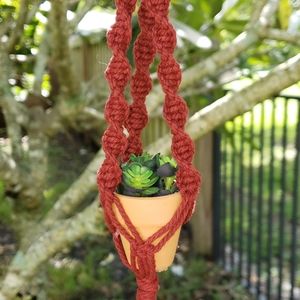 Homemade macrame car charms